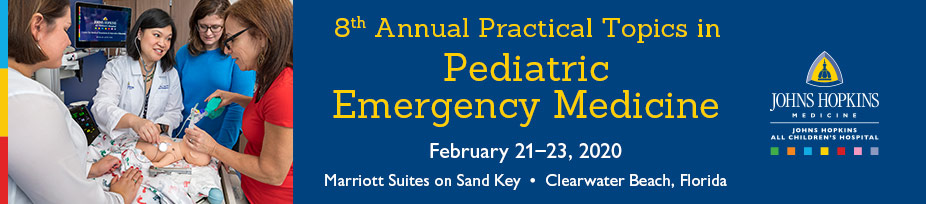 JHACH 8th Annual Practical Topics in Pediatric Emergency Medicine Banner